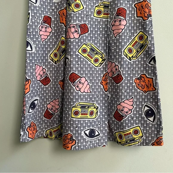 Kenzo Multicolor Girls’ Graphic Short Sleeve Dress, Size 8A - Picture 5 of 11